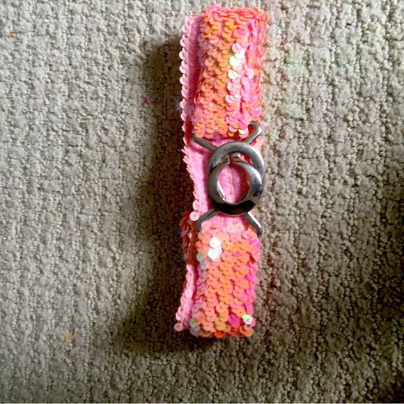 Pink Sequin Decor  Band Belt - Picture 3 of 7